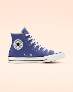 Converse Chuck Taylor All Star Seasonal Color Bayan Uzun Ayakkabı Açık Mavi/Indigo | 8461927-Türkiye
